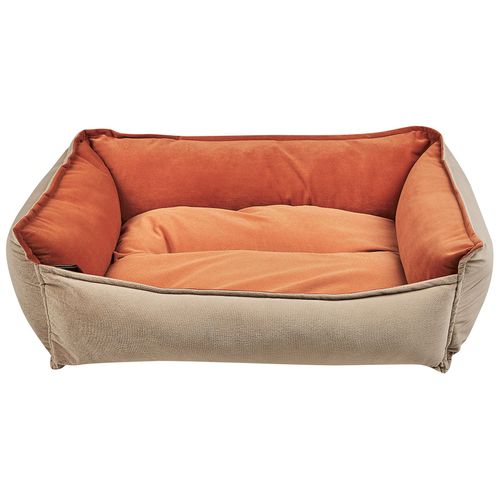 Lit Pour Chien Reversible 70 X 60 Cm Orange Et Beige Izmir