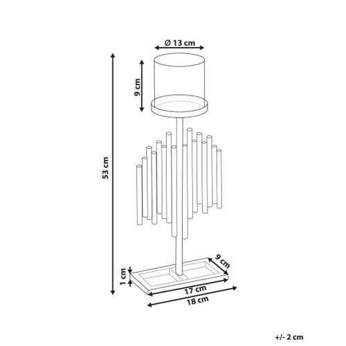 Bougeoir En Métal Doré 53 Cm Nias