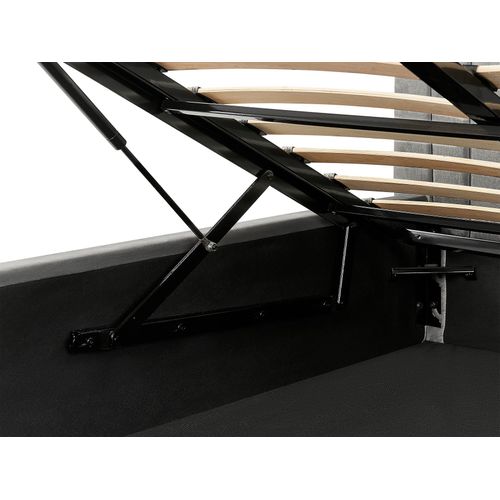 Lit Avec Coffre En Velours Gris 180 X 200 Cm Vion