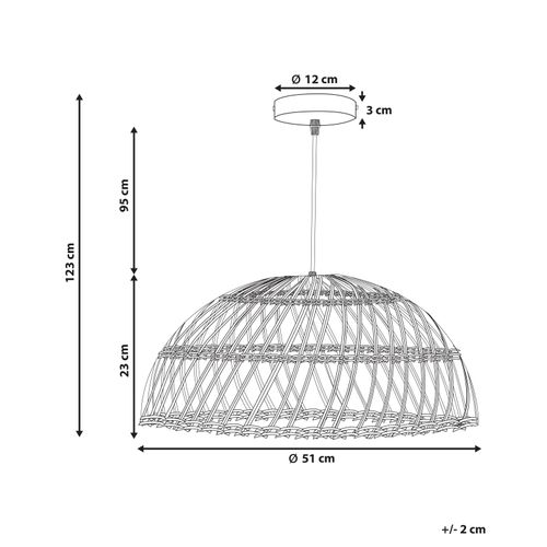 Lampe Suspension Ravine Rotin Naturel
