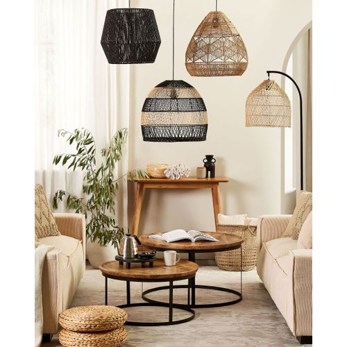 Lampe à Suspendre Tissée Noire Gweru