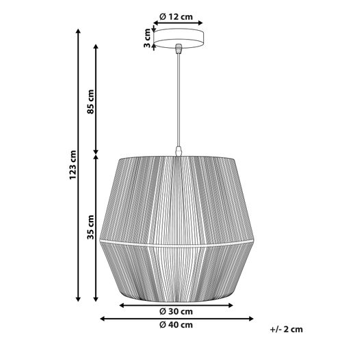 Lampe à Suspendre Tissée Noire Gweru