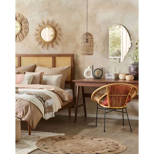 Lampe Suspension Lucite Corde En Papier Naturel