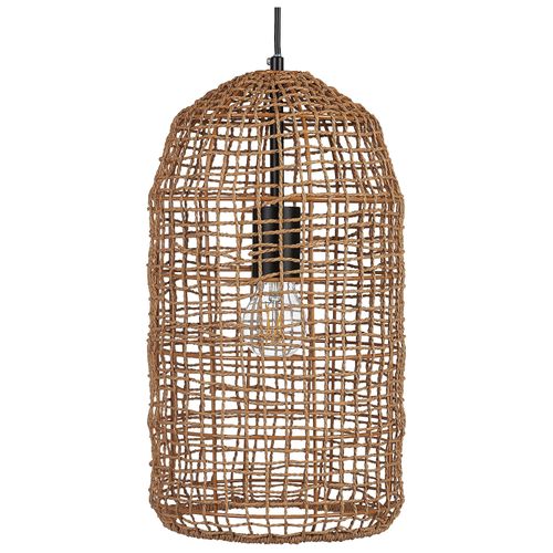 Lampe Suspension Lucite Corde En Papier Naturel