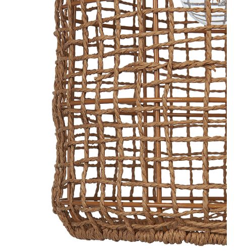 Lampe Suspension Lucite Corde En Papier Naturel