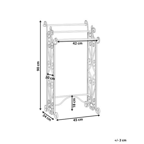 Porte-serviettes 45 X 90 Cm Noir Chillan