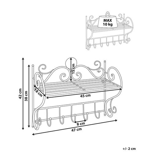 Etagère Murale De Salle De Bains Noire Osorno