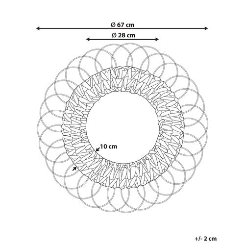 Miroir 67 Cm Naturel Pamol