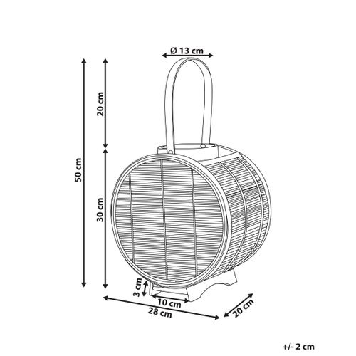 Lanterne En Rotin 30 Cm Naturel Bistal