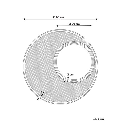Miroir 60 Cm Naturel Palau