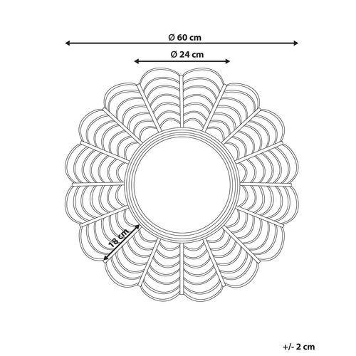 Miroir 60 Cm Naturel Tumbit
