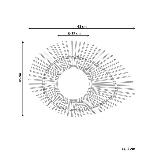 Miroir 45 Cm Naturel Bario