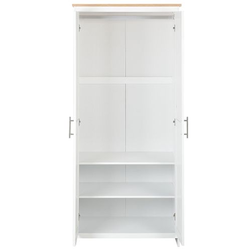Armoire Blanche à 2 Portes Sellin