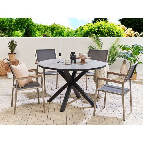 Table De Jardin Maletto En Aluminium Et En Verre Céramique - Gris Maletto