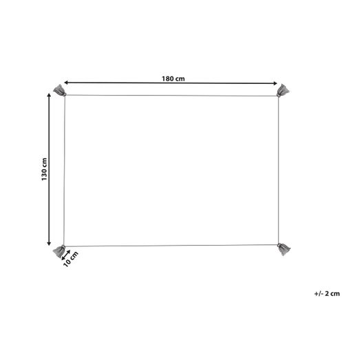 Plaid En Coton 130 X 180 Cm Orange Shimla