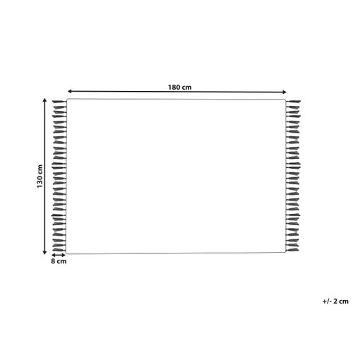 Plaid En Coton 130 X 180 Cm Jaune Et Beige Firozabad