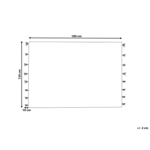 Plaid En Coton 130 X 180 Cm Noir Et Blanc Unnao