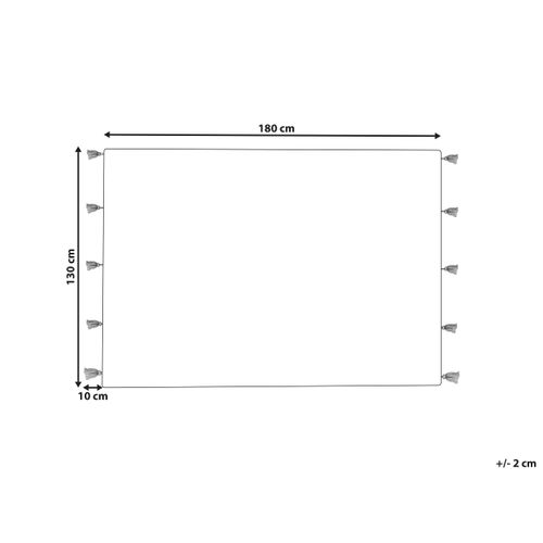 Plaid En Coton 130 X 180 Cm Gris Kottayam