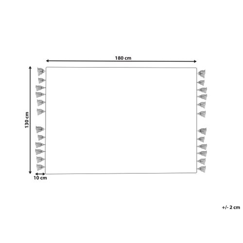 Couvre-lit En Coton 130 X 180 Cm Beige Et Orange Mathura