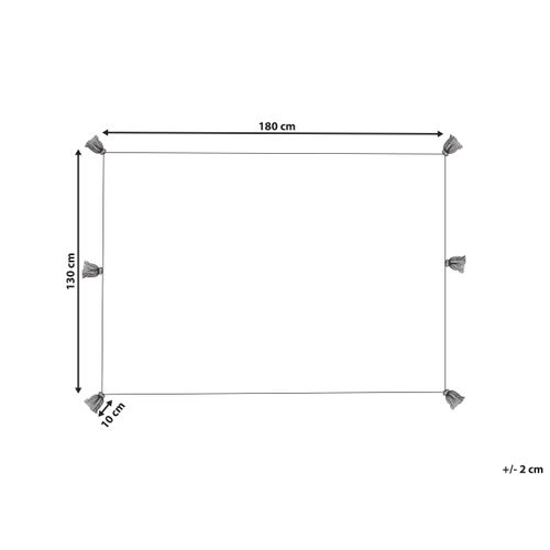 Couvre-lit En Coton 130 X 180 Cm Multicolore Munger