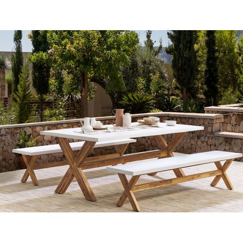 Set De Salle à Manger Béton Blanc Olbia