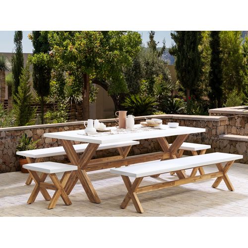 Set De Salle à Manger Béton Blanc Olbia