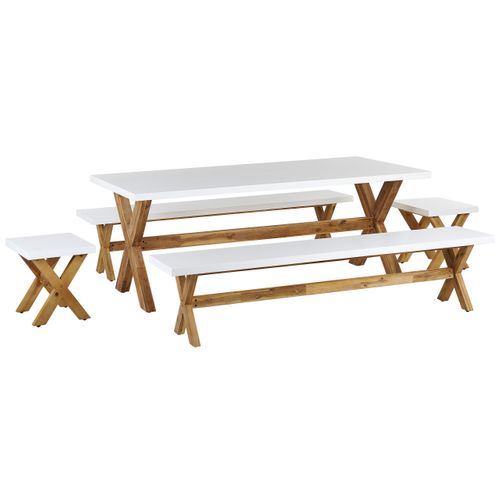 Set De Salle à Manger Béton Blanc Olbia