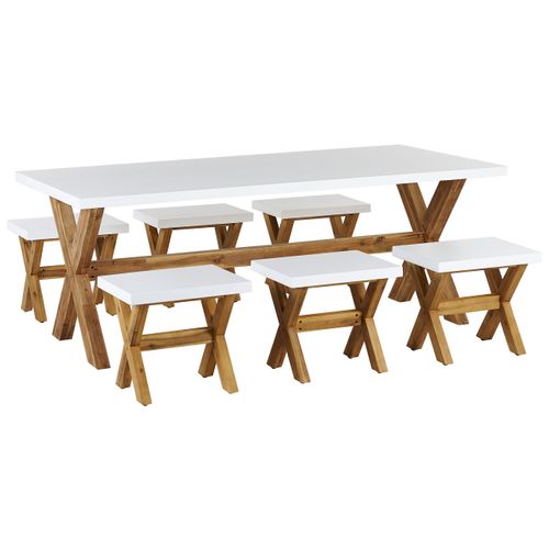 Set De Salle à Manger Béton Blanc Olbia