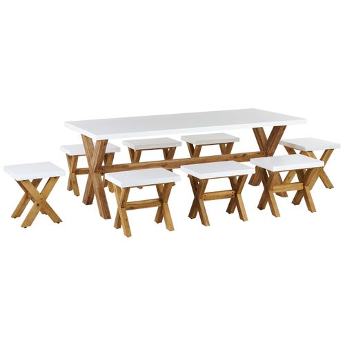 Set De Salle à Manger Béton Blanc Olbia