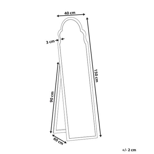 Miroir Sur Pied Noir 40 X 150 Cm Chatillon
