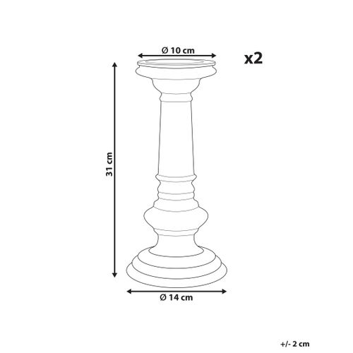 Lot De 2 Bougeoirs Dorés 30 Cm Imarti