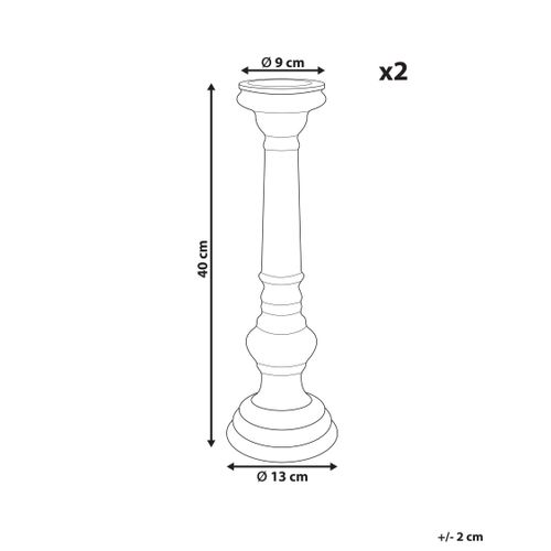 Lot De 2 Bougeoirs Dorés 40 Cm Imarti