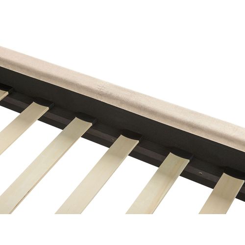 Lit Avec Sommier Velours Villette 160 X 200 Cm Beige