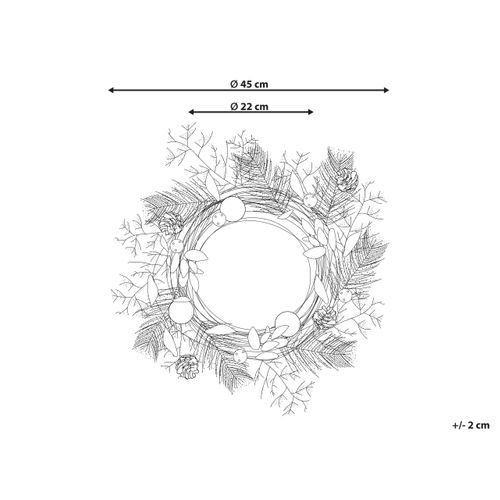 Couronne D 45 Cm Vert Et Doré Hovila