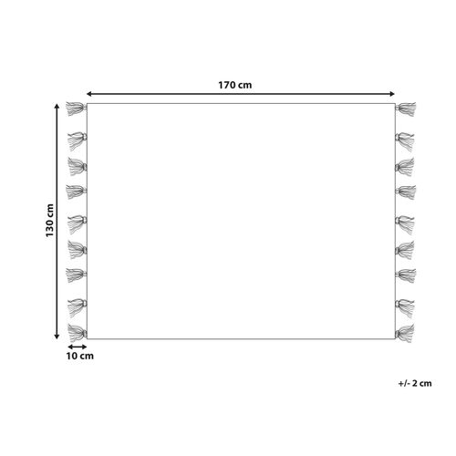Couvre-lit Noir Et Blanc 130 X 170 Cm Sunwal