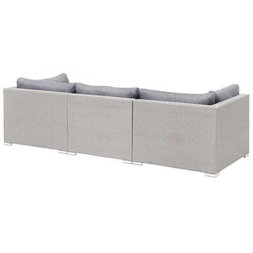 Set De Salon Côté Droit Polyrotin Gris Clair Sano