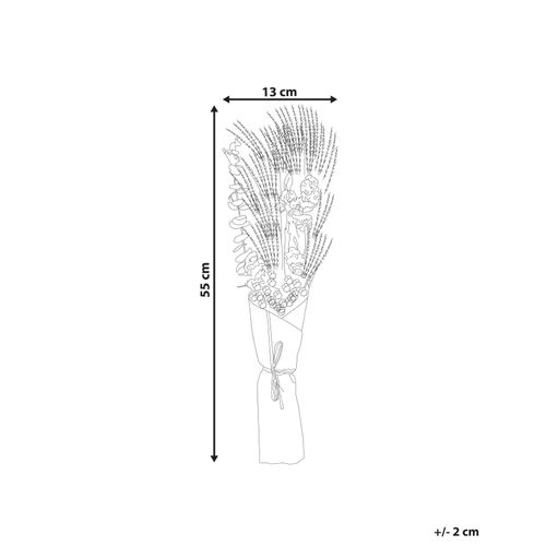 Bouquet De Fleurs Séchées 55 Cm Rose Araba