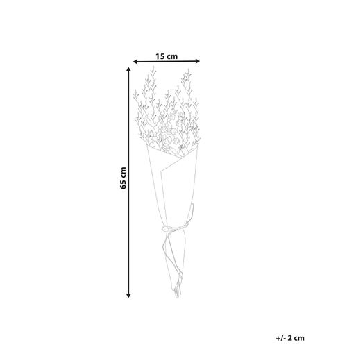 Bouquet De Fleurs Séchées 65 Cm Orange Et Vert Azuel