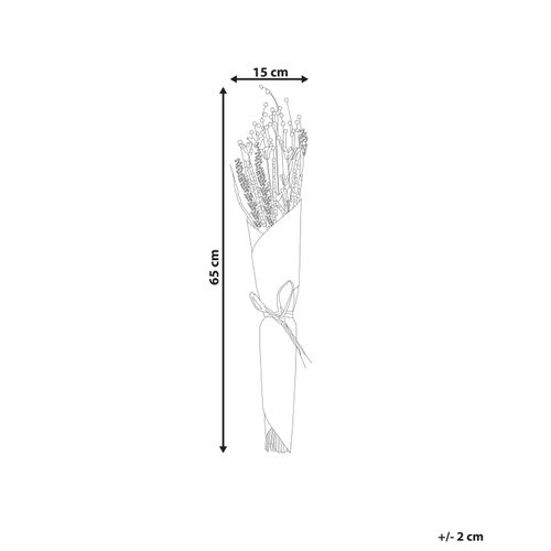 Bouquet De Fleurs Séchées 65 Cm Rouge Et Jaune Pampeluna