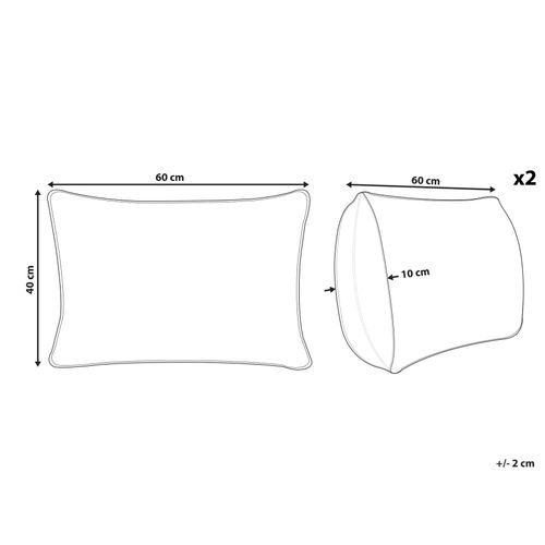 Coussin Touffeté Coton Beige Clair Cerinthe 40 X 60 Cm