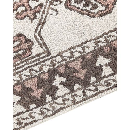 Tapis En Laine 200 X 200 Cm Multicolore Tomarza