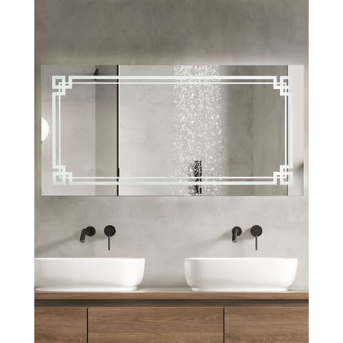 Miroir Mural à LED Argenté 120 X 60 Cm Avranches