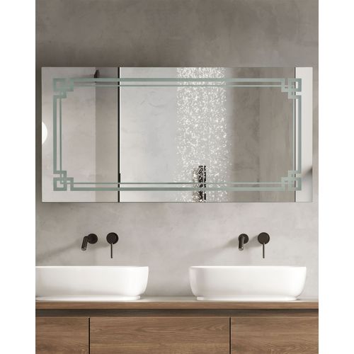 Miroir Mural à LED Argenté 120 X 60 Cm Avranches