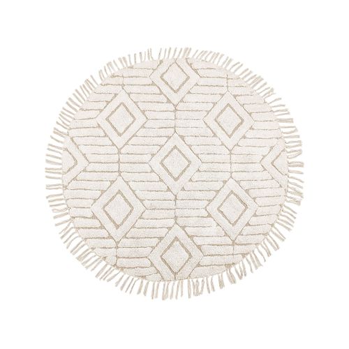 Tapis En Coton Beige D 140 Cm Horasan