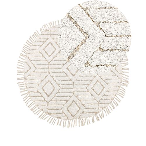 Tapis En Coton Beige D 140 Cm Horasan