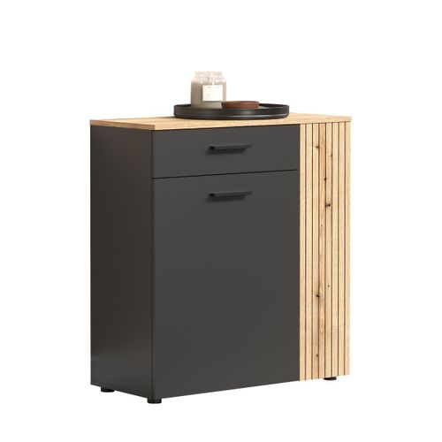 Buffet Haut 2 Portes Et 1 Tiroir L80 Cm