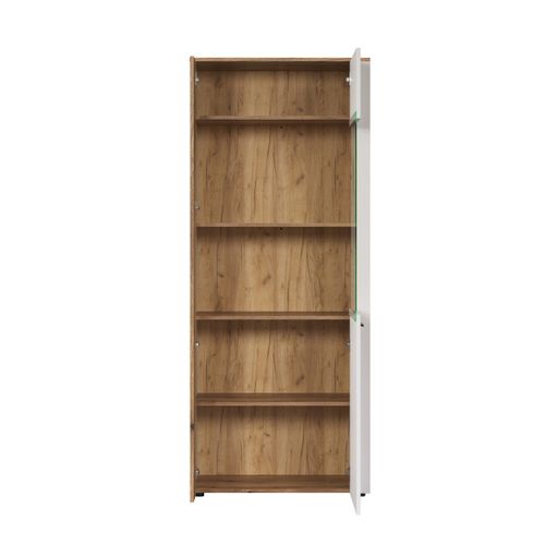 Vitrine 2 Portes Dont Une Avec Verre Trempé L80 Cm