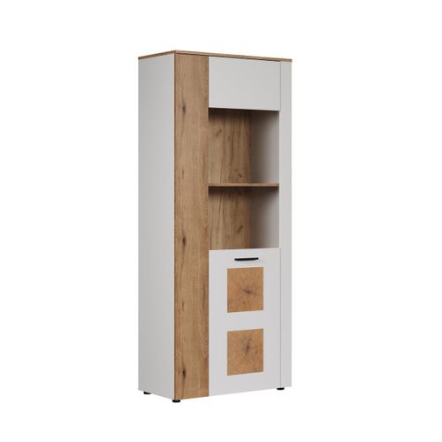 Vitrine 2 Portes Dont Une Avec Verre Trempé L80 Cm