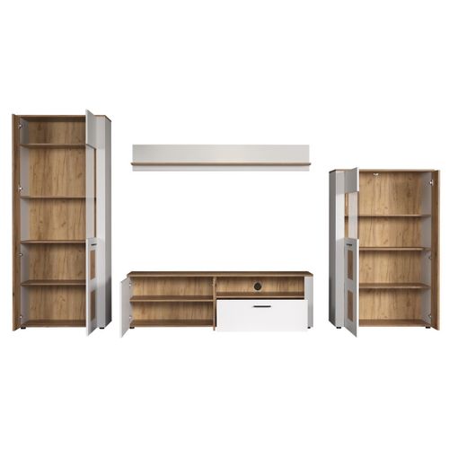 Vitrine 2 Portes Dont Une Avec Verre Trempé L80 Cm