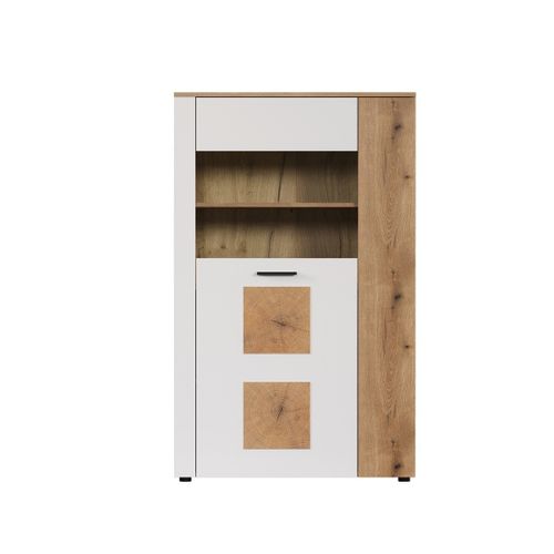 Vitrine 2 Portes Dont Une Avec Verre Trempé L90 Cm